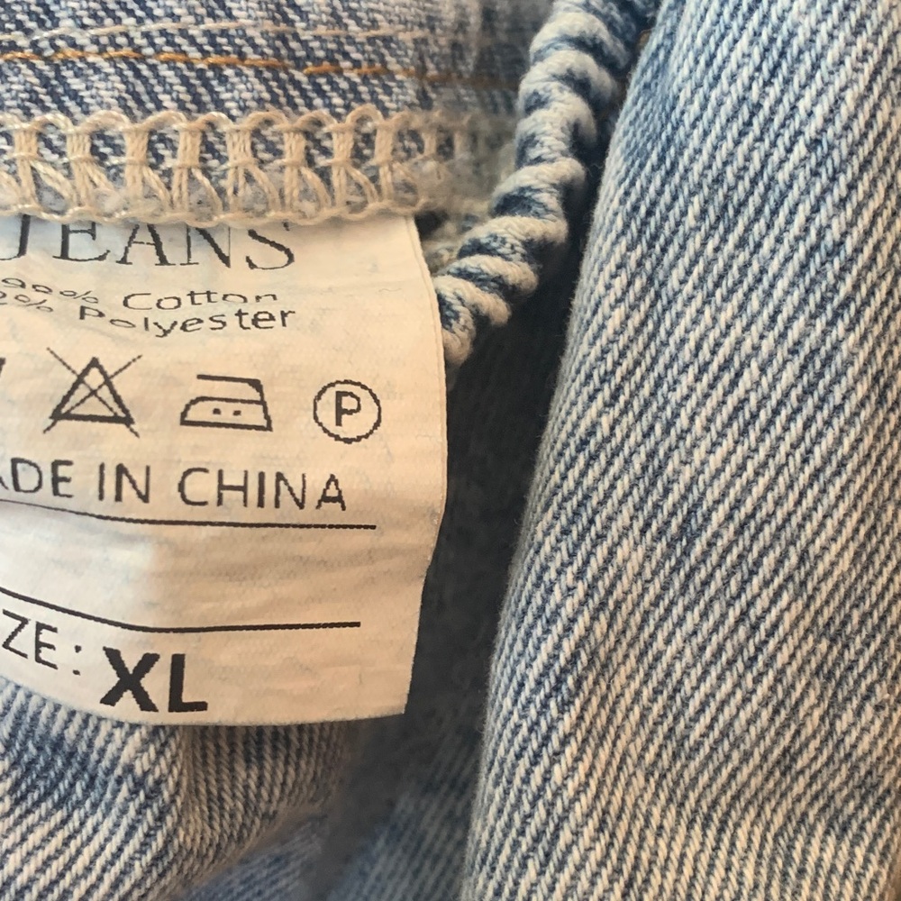 Acid Wash Balloon Leg Bib Overalls Western Streetwear Laid Back Boho Denim XL - Picture 3 of 9